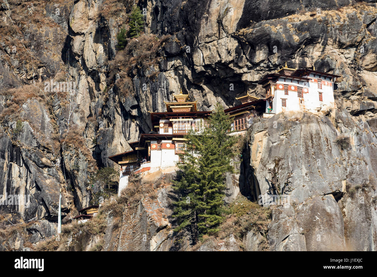 Taktshang Goemba or Tiger's nest Temple the beautiful buddhist temple (Bhutan) Stock Photo