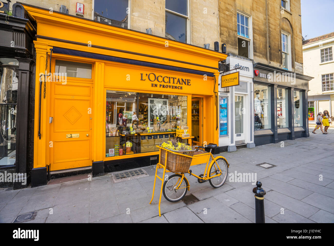 United Kingdom, Somerset, city of Bath, speciality shop at New Bond Street Stock Photo