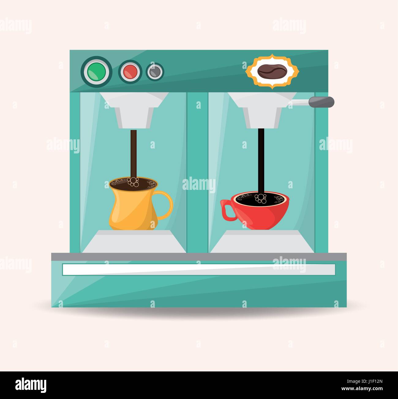 coffee machine electric with cup hot Stock Vector Image & Art Alamy