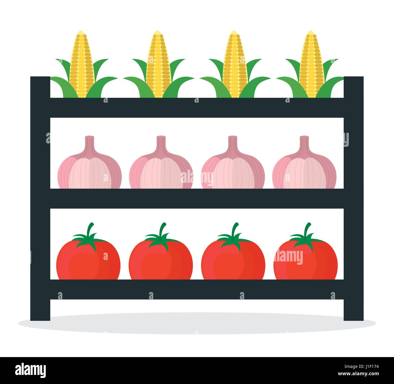 Market stall display of vegetables Stock Vector Images - Alamy