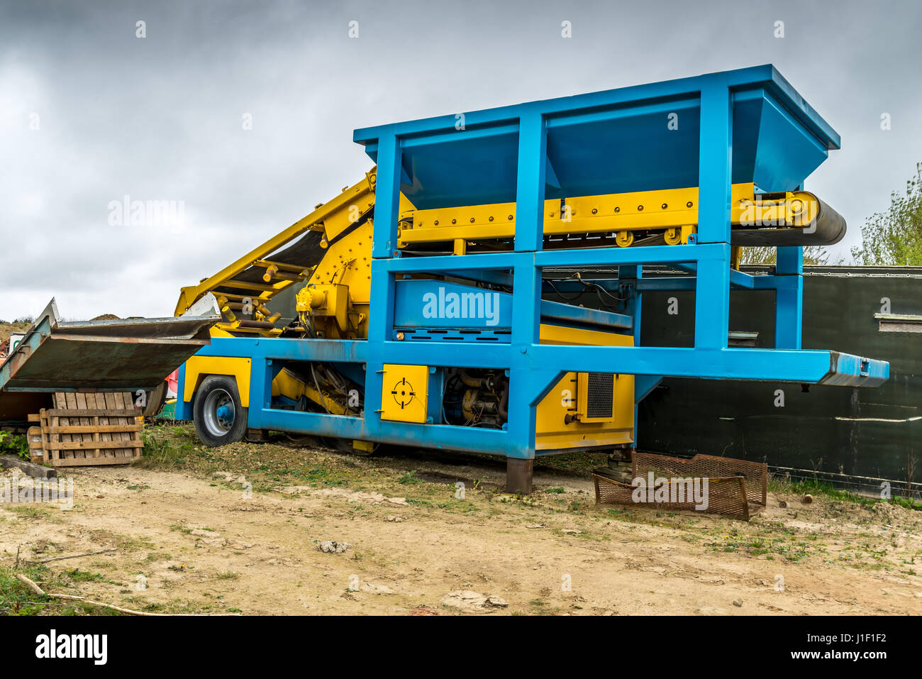 at a disused quarry in West Yorkshire,England, UK Stock Photo