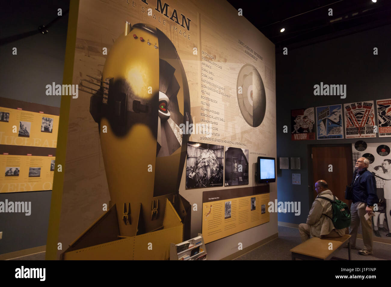 Richland, Washington: The Manhattan Project and Hanford Engineering Works exhibit at the Reach Museum. Also known as the Hanford Reach Interpretive Ce Stock Photo