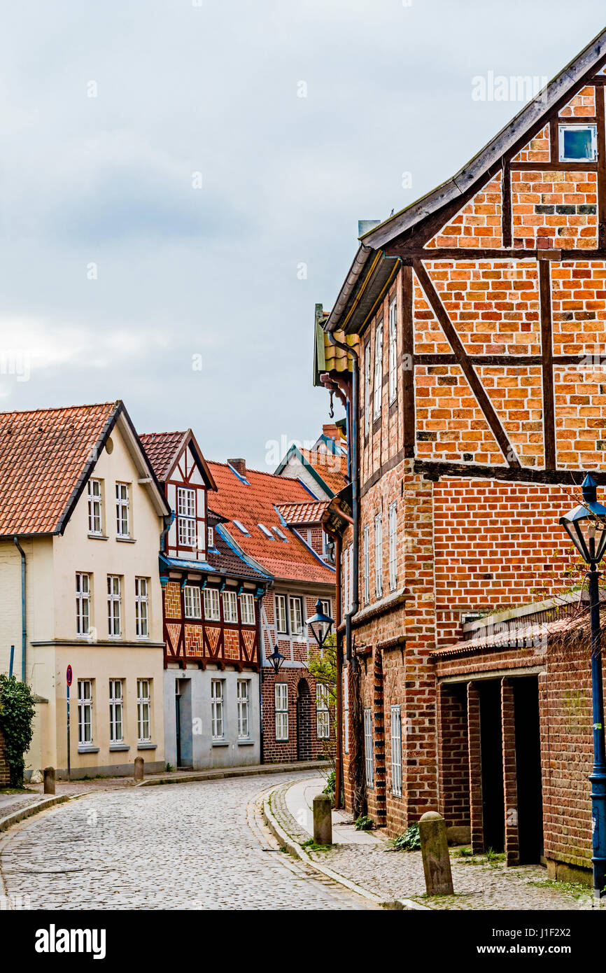 Lüneburg, Niedersachsen, Straße in der Altstadt; Lueneburg, Lower Saxony, street in the old town Stock Photo