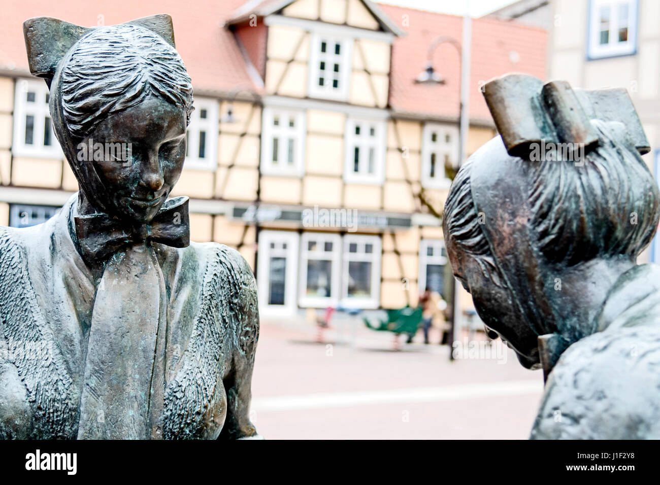 Luechow, lower saxony, street scene; Lüchow im Wendland, Niedersachsen Stock Photo