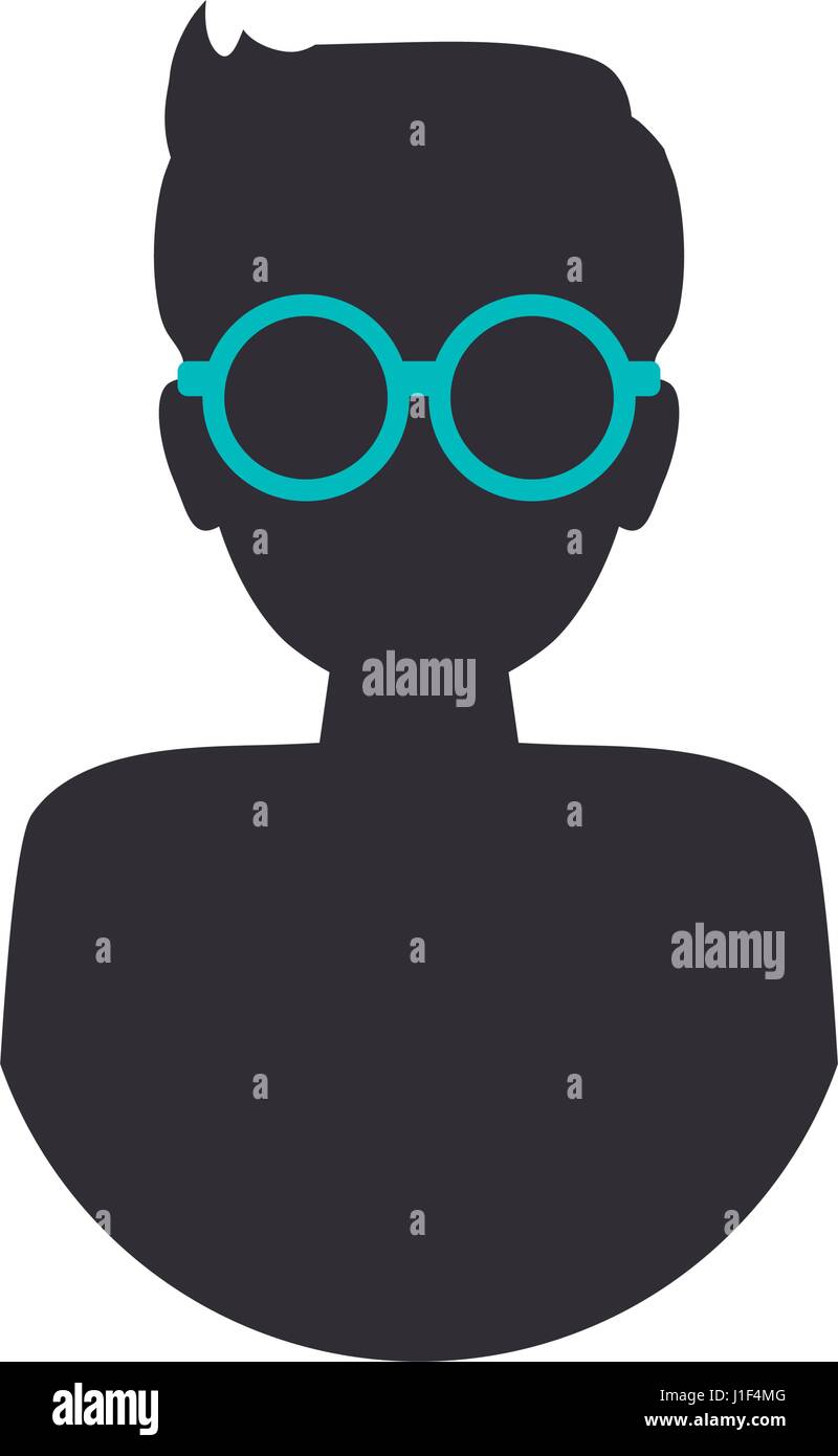 man male silhouette glasses Stock Vector Image & Art - Alamy