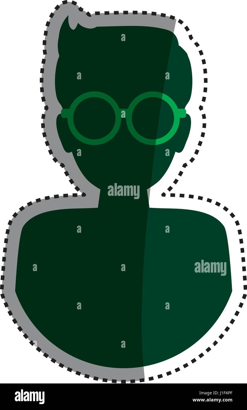 man male silhouette glasses Stock Vector Image & Art - Alamy