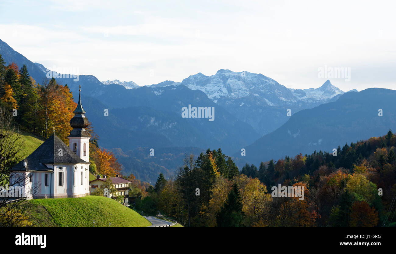 Church of the Virgin Mary, Berchtesgaden, Berchtesgadener Land District, Upper Bavaria, Bavaria, Germany Stock Photo