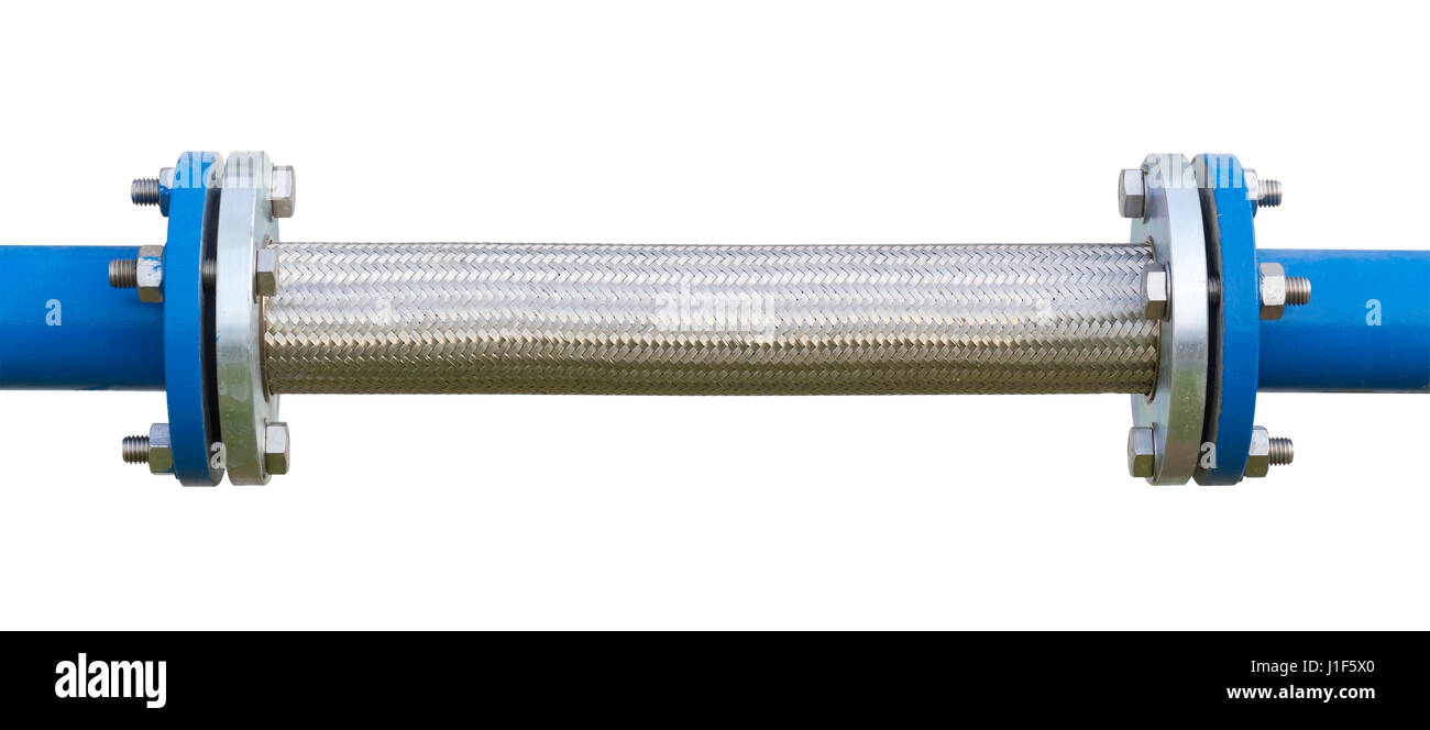 Flexible connector of steel pipe and bolt for plumbing and piping work