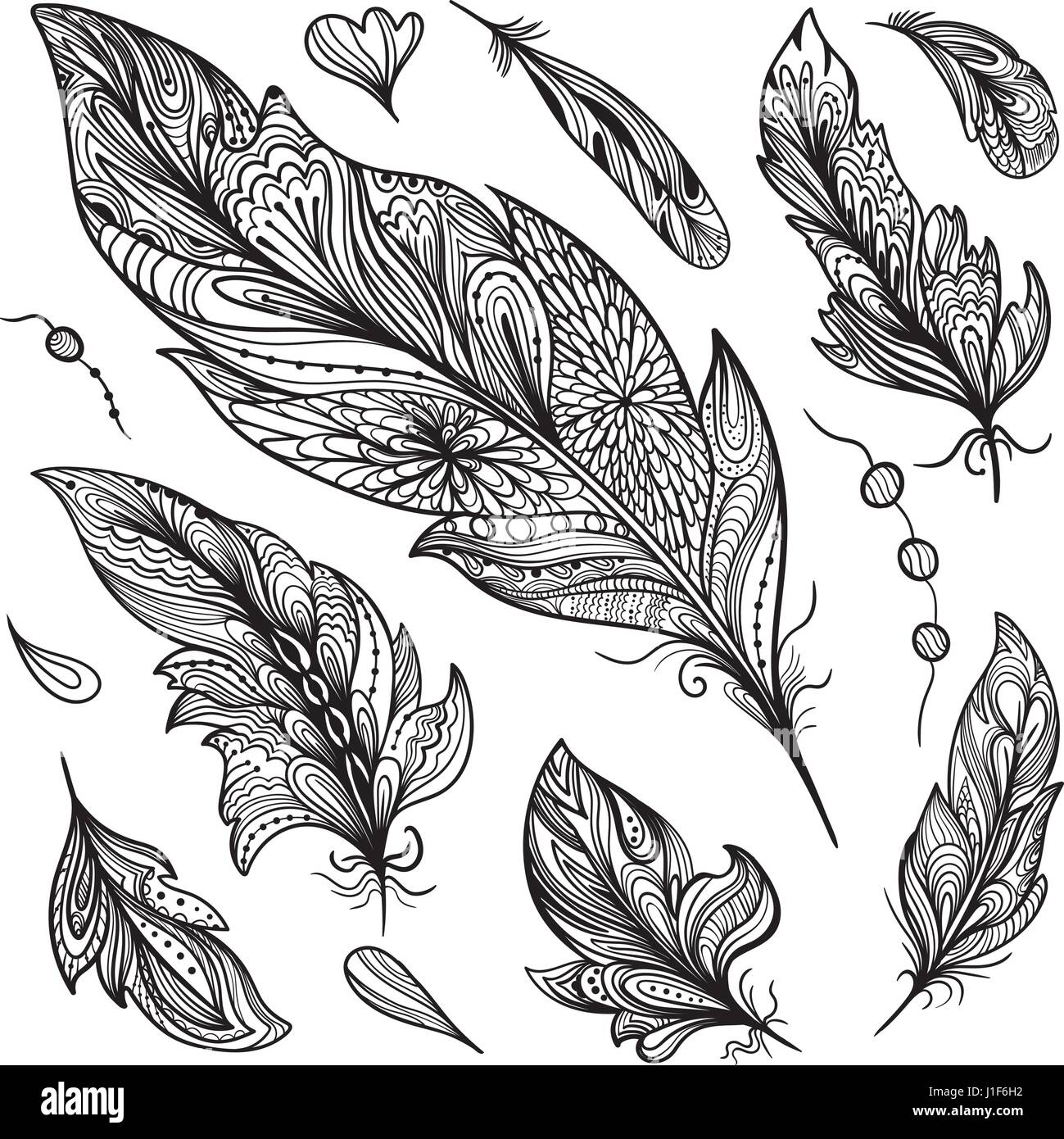 Zentangle painted pattern graphic hi-res stock photography and images ...