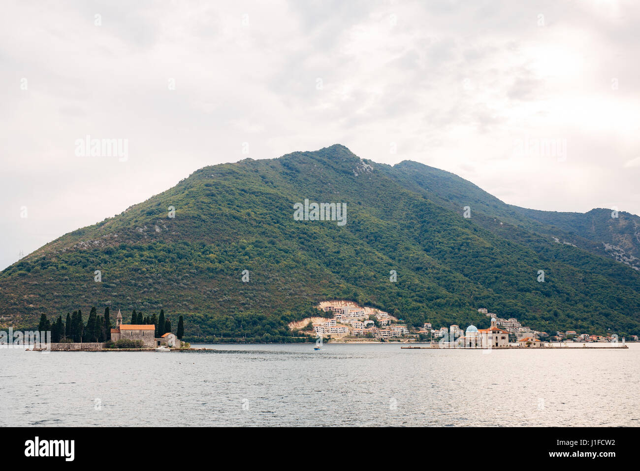 The island of Gospa od Skrpela in the Boko-Kotorsky Gulf Stock Photo ...