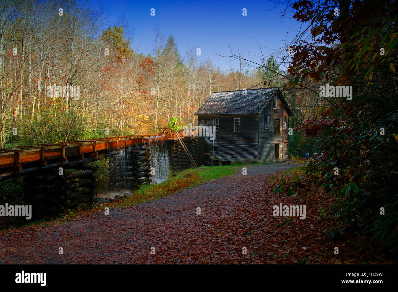 smoky mountains old mill Stock Photo