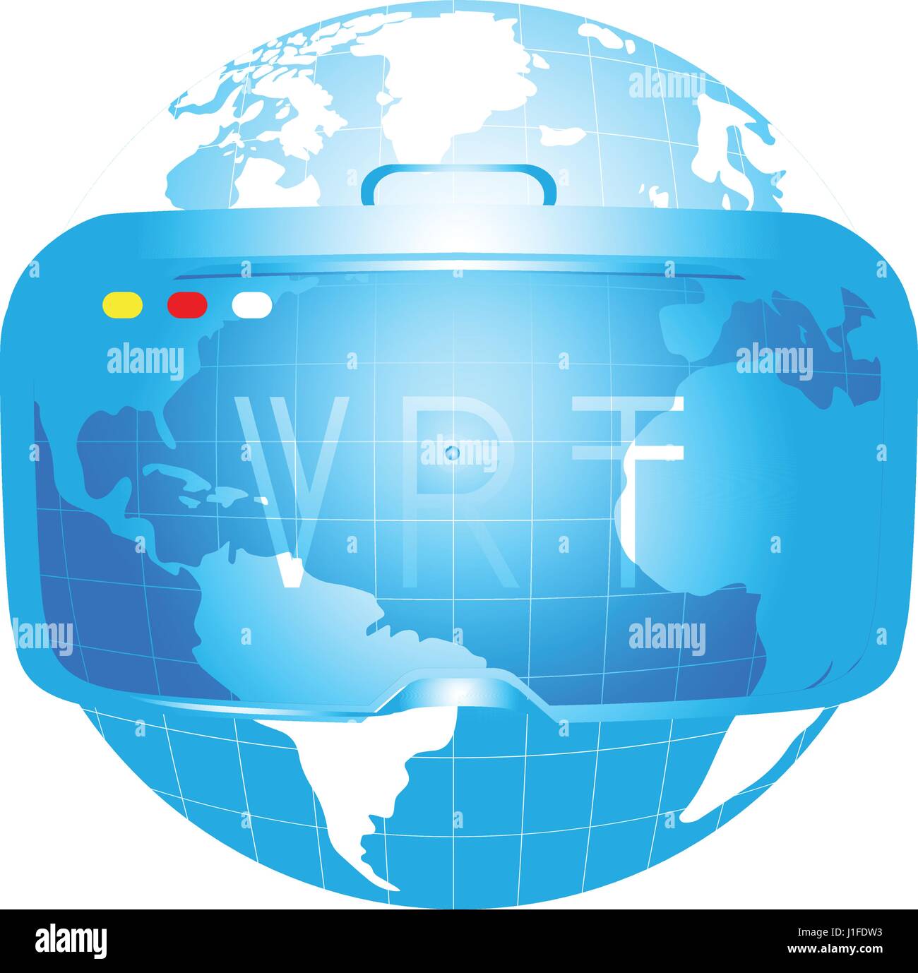 Virtual reailty illustration Stock Vector