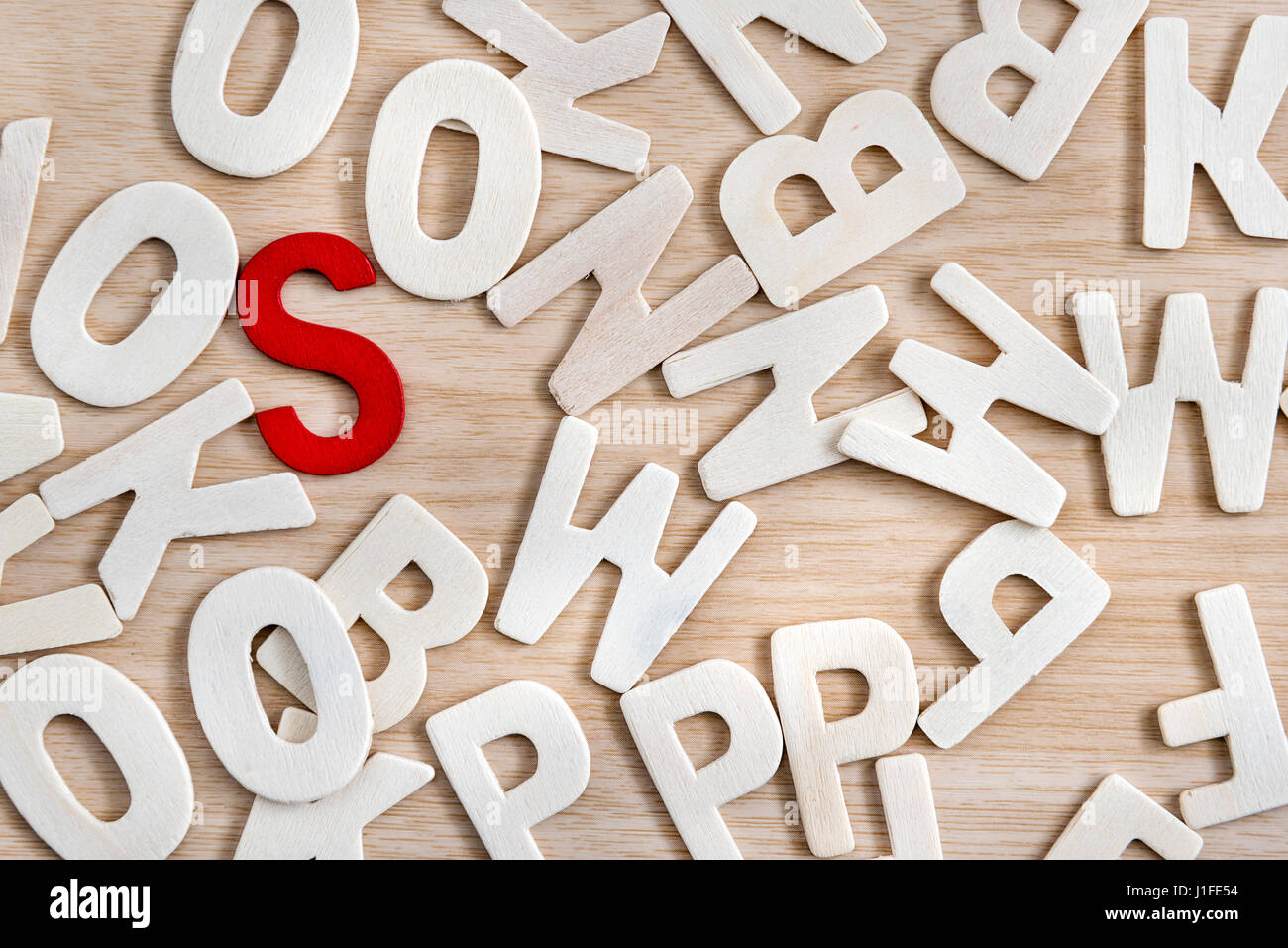 Red alphabet leader of letters, Think different business unique concept ...