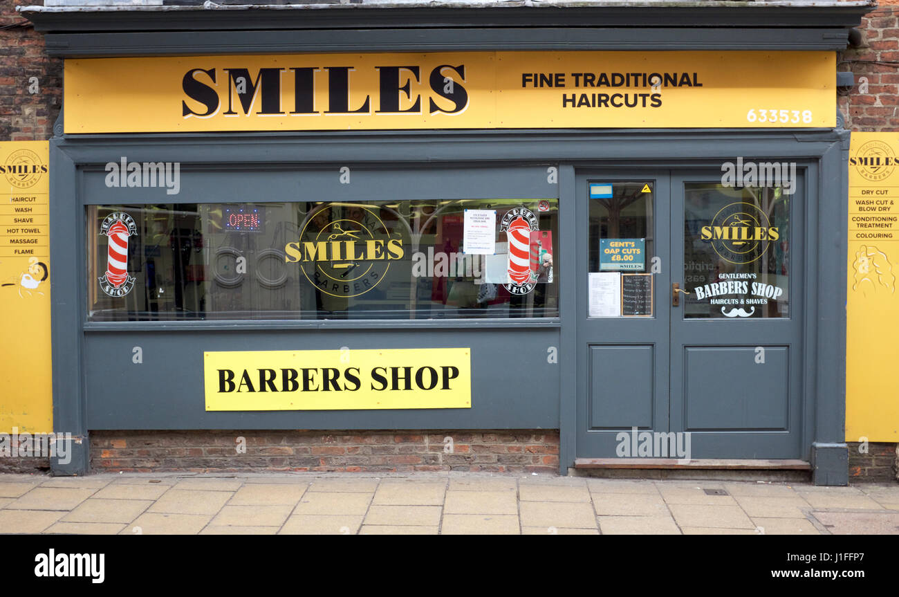 A barbers shop in York city centre Stock Photo