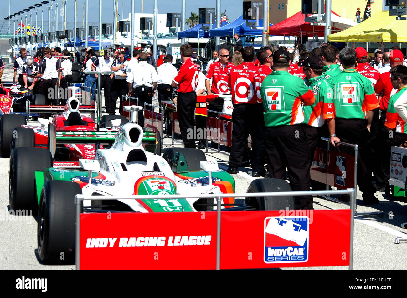Indy racing Miami Homestead Speedway  racing cars Stock Photo