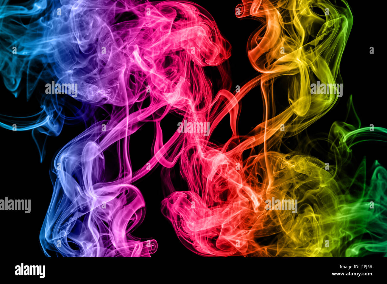 abstract color smoke on black background, smoky rainbow colorful concept  Stock Photo - Alamy