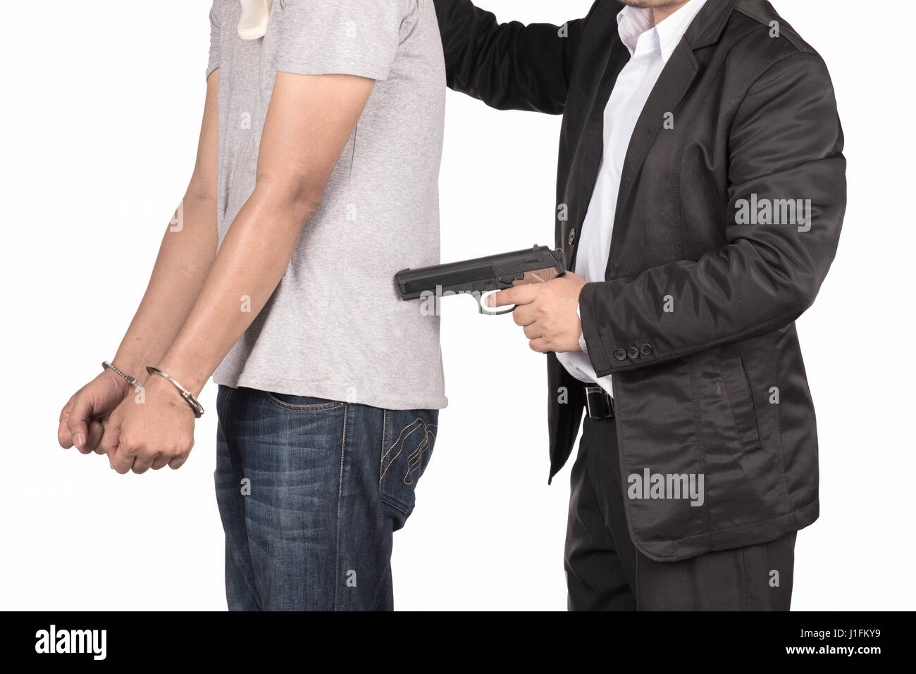 He was arrested for theft and fraud Stock Photo