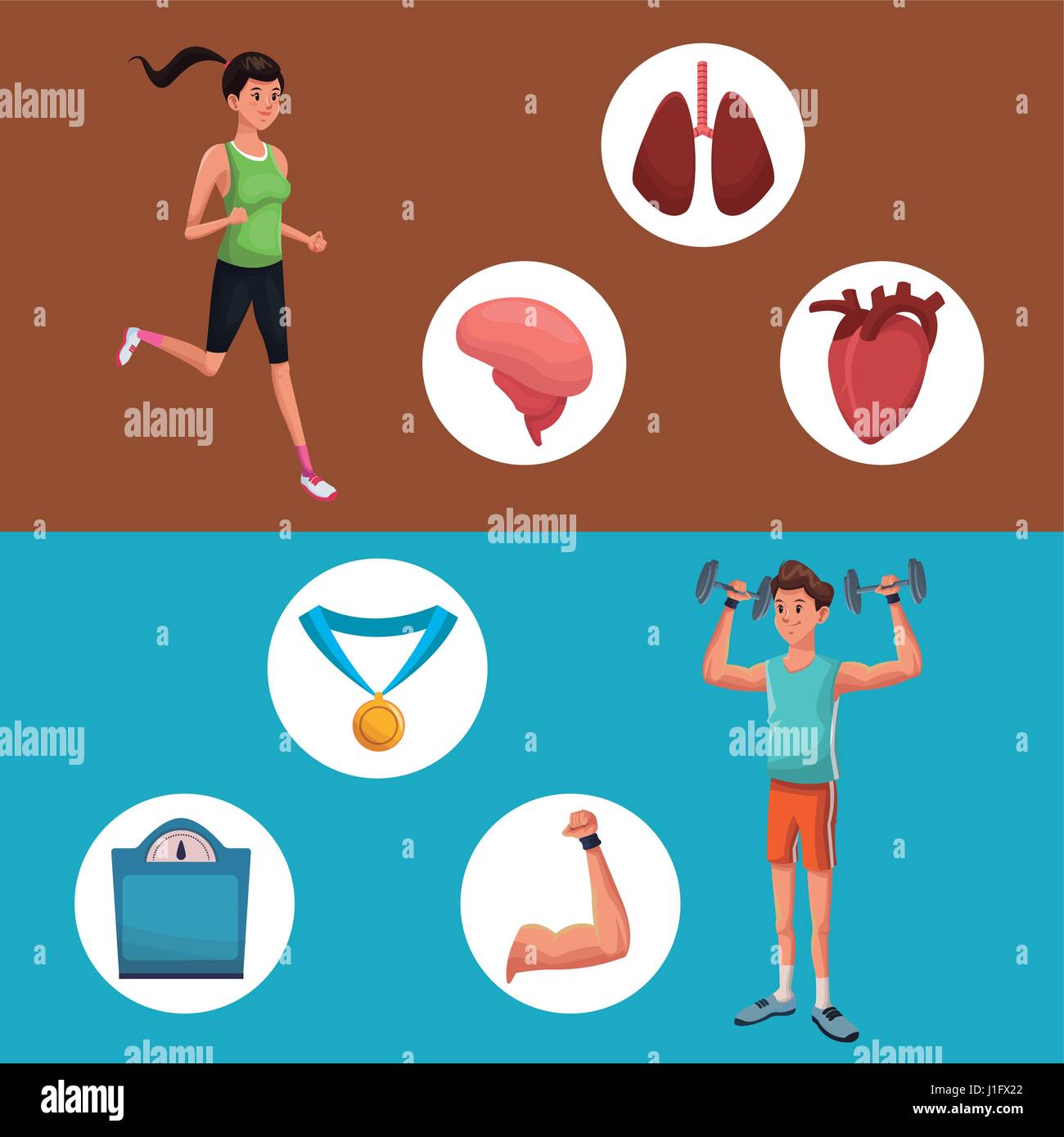man sports jump rope training healthy Stock Vector Image & Art - Alamy