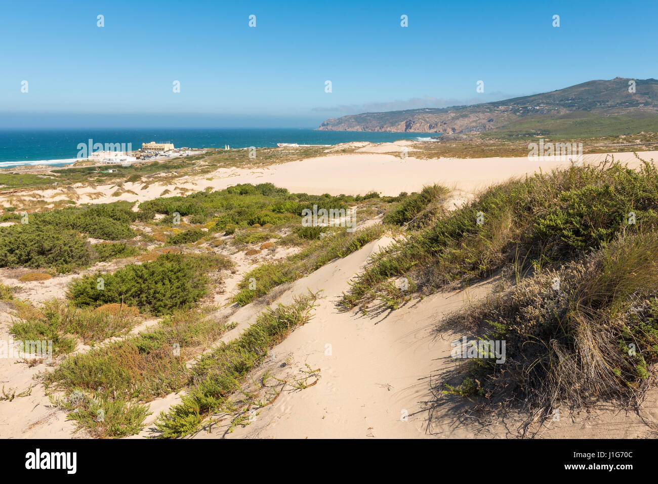 Sand dunes, Praia do Guincho, Cascais, Portugal Stock Photo Alamy