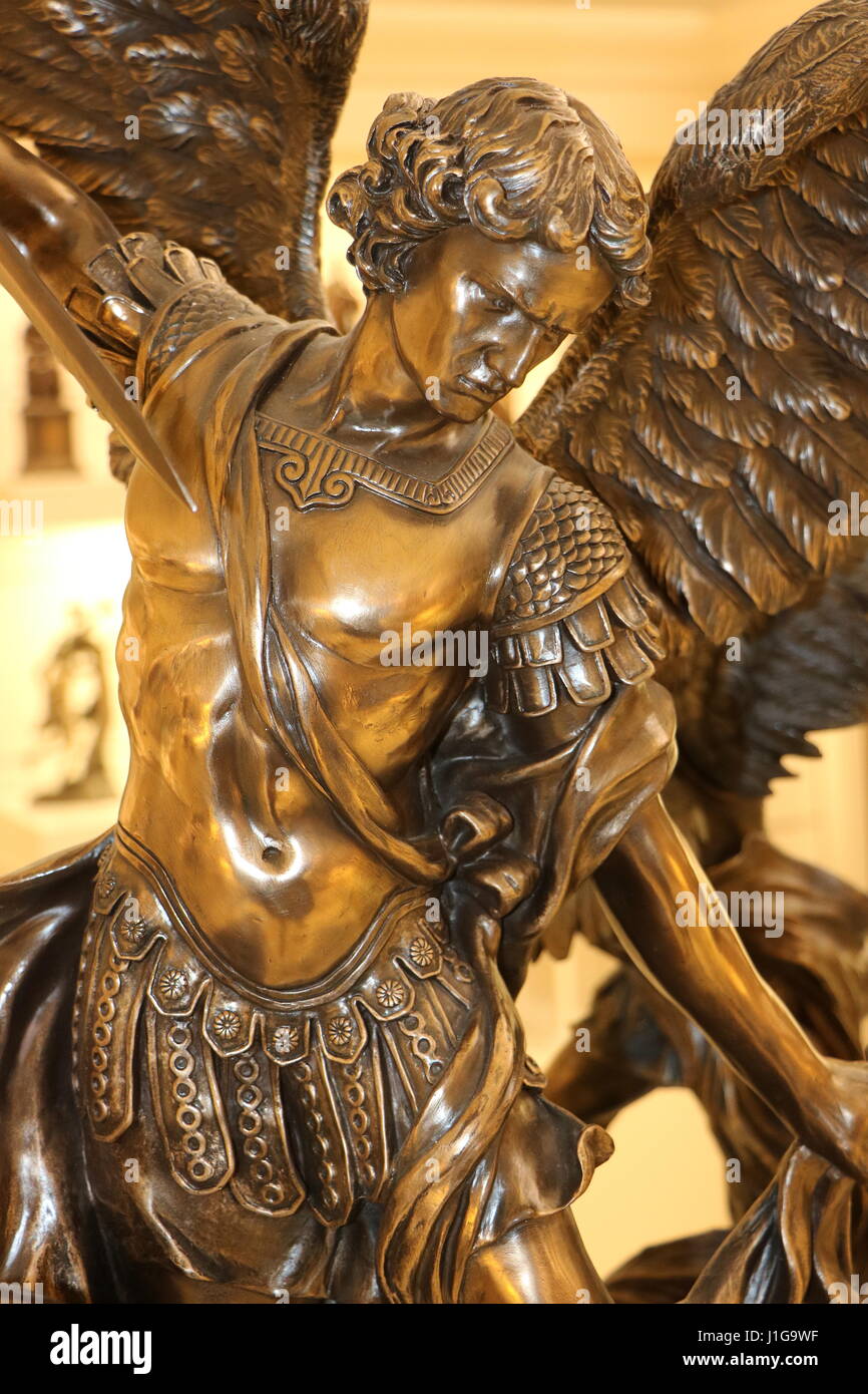 Saint Michael the Archangel with Sword Stock Photo