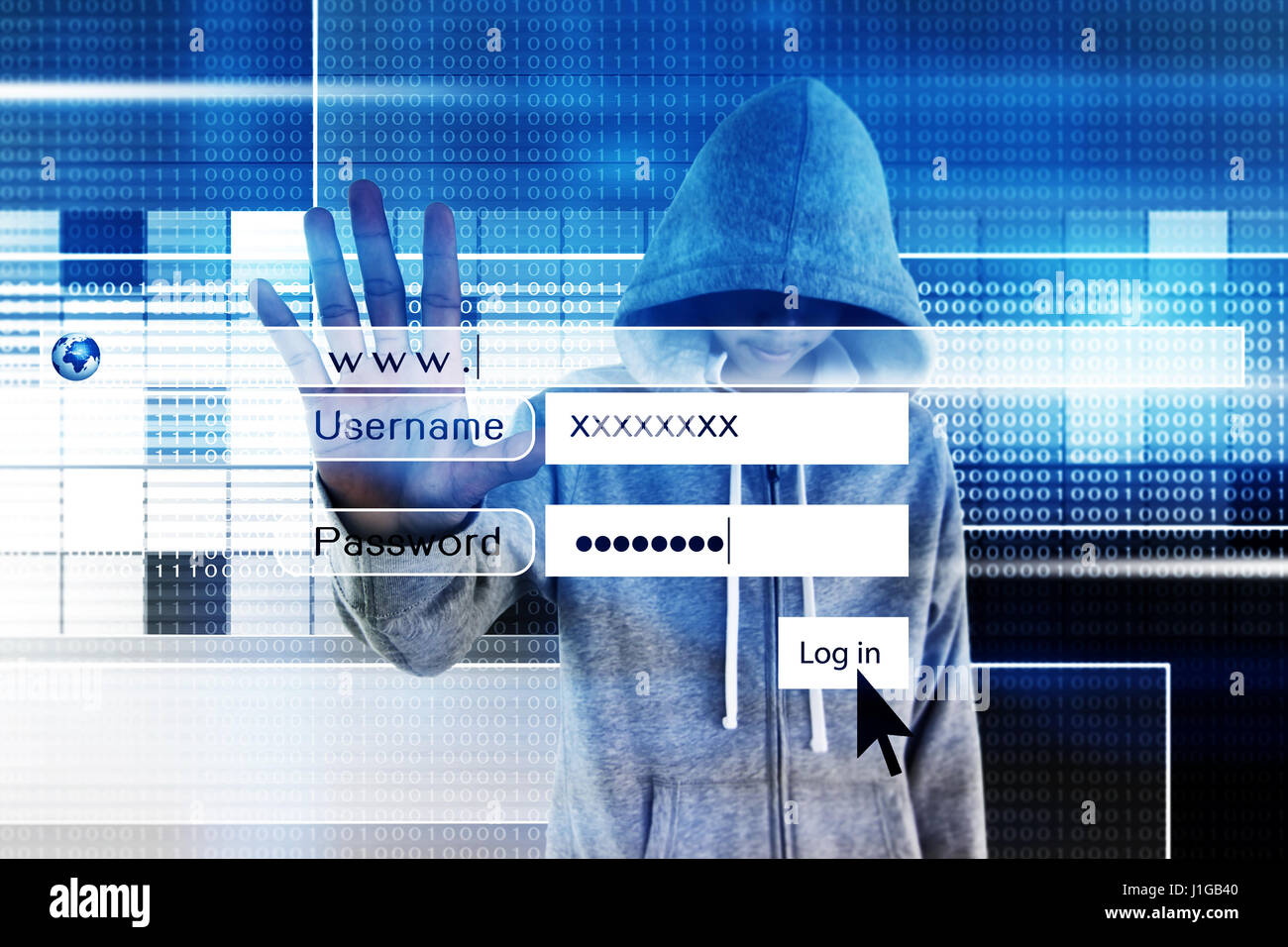 Computer hacker or Cyber attack concept background Stock Photo - Alamy