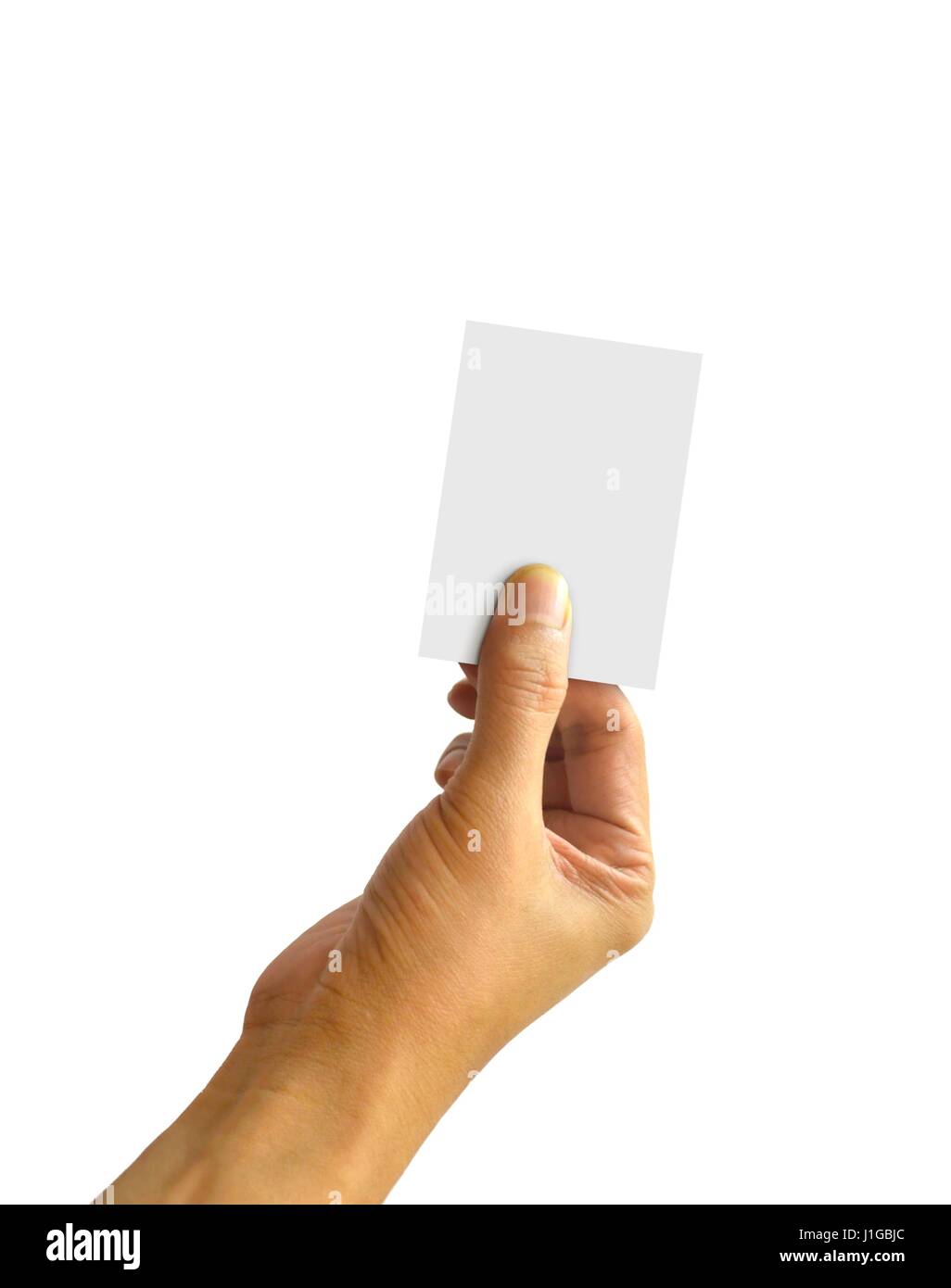Hand Holding Blank Business Card Stock Photo - Alamy