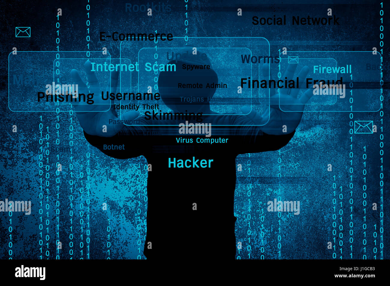 Computer hacker or Cyber attack concept background Stock Photo - Alamy