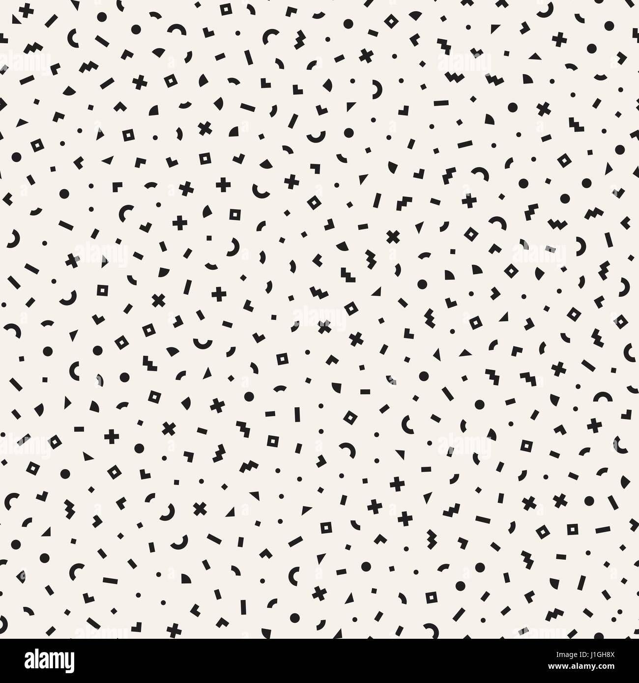 Scattered Geometric Simple Shapes. Inspired by Memphis Style. Abstract ...
