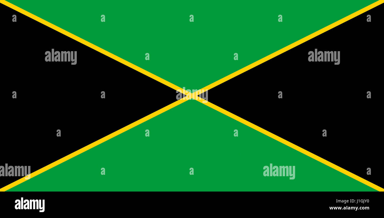 Illustration of the national flag of Jamaica Stock Photo Alamy