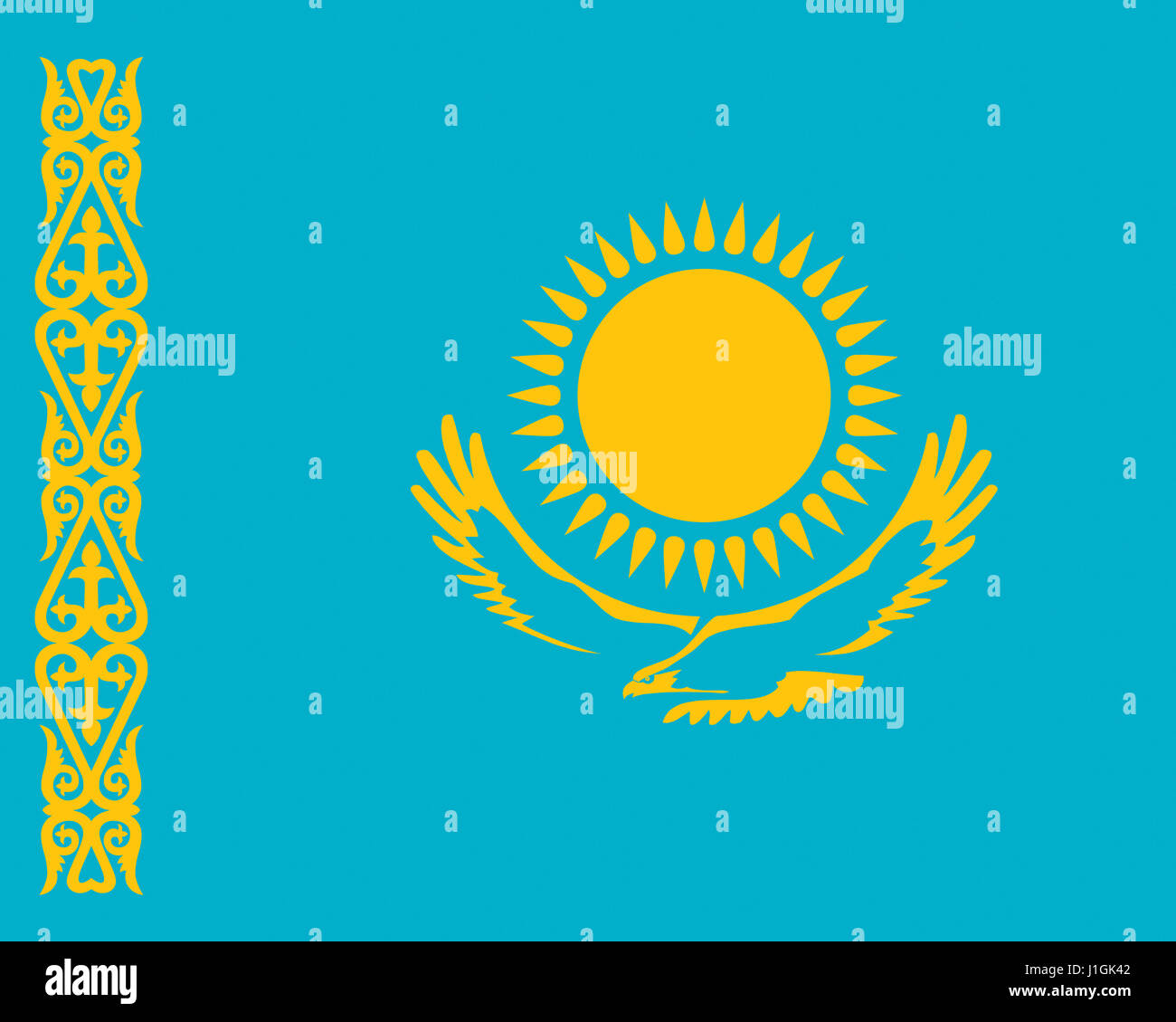 Kazakhstan Flag High Resolution Stock Photography and Images Alamy