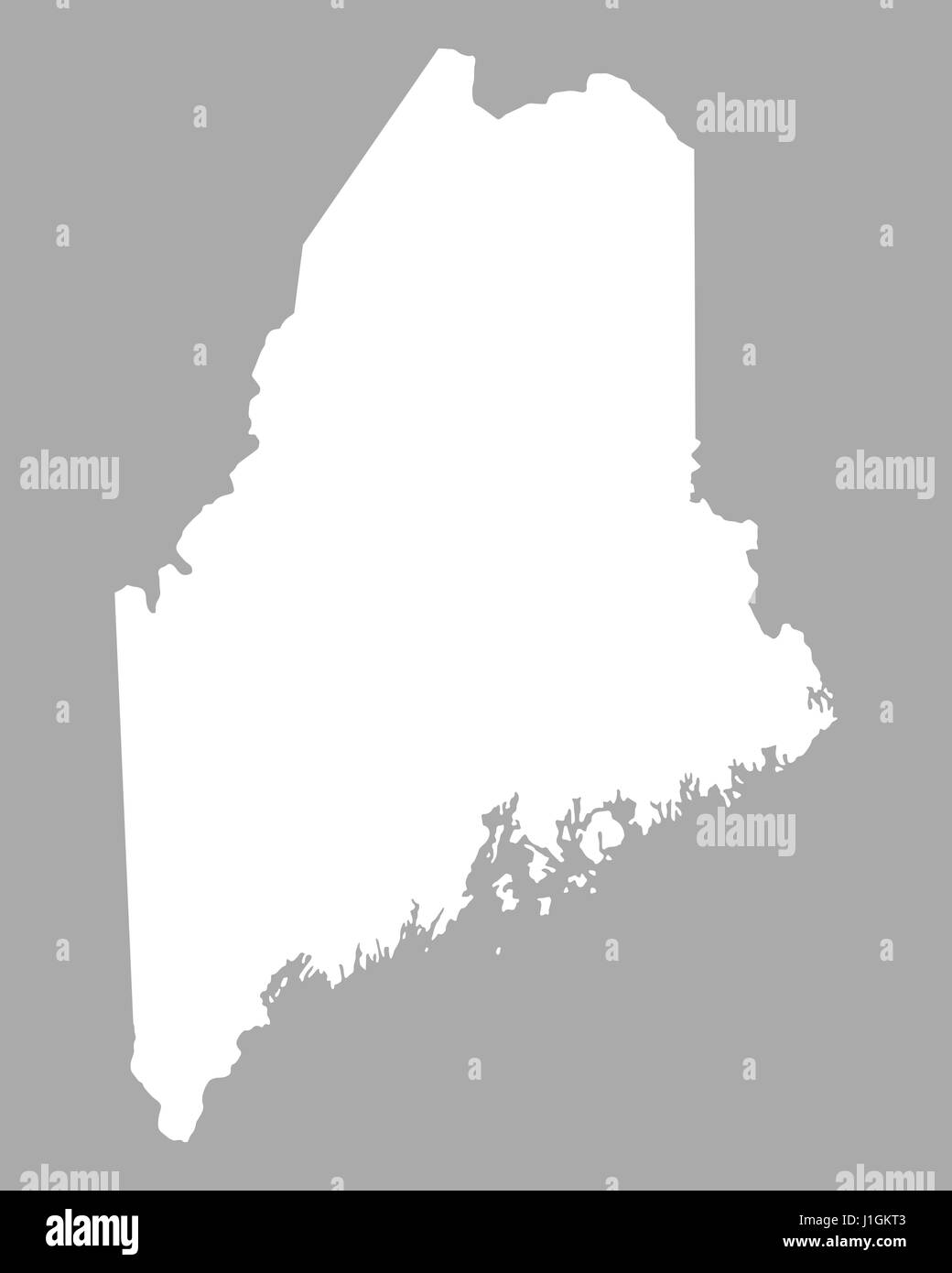 Map of Maine Stock Photo - Alamy