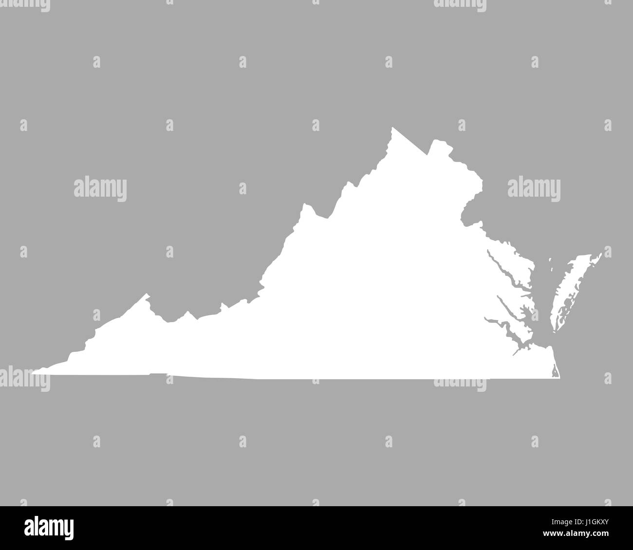 Map of Virginia Stock Photo Alamy