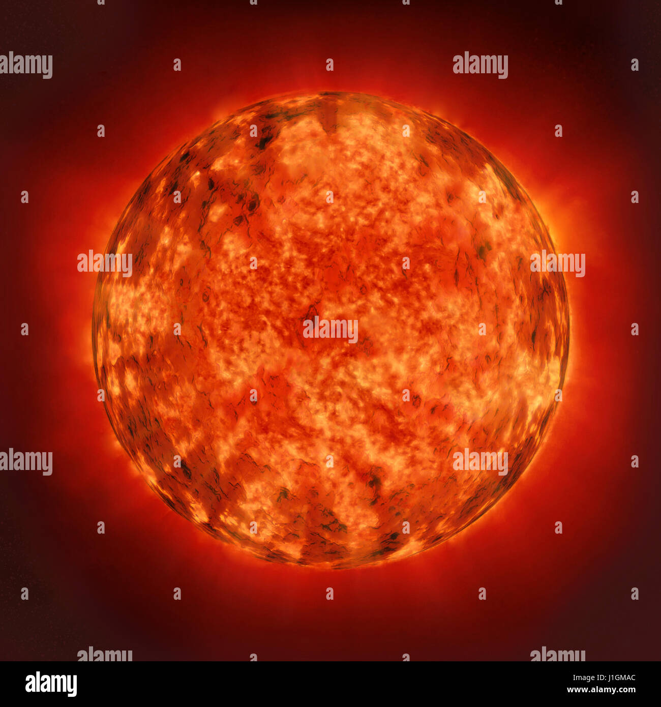 Sun in the space Stock Photo - Alamy