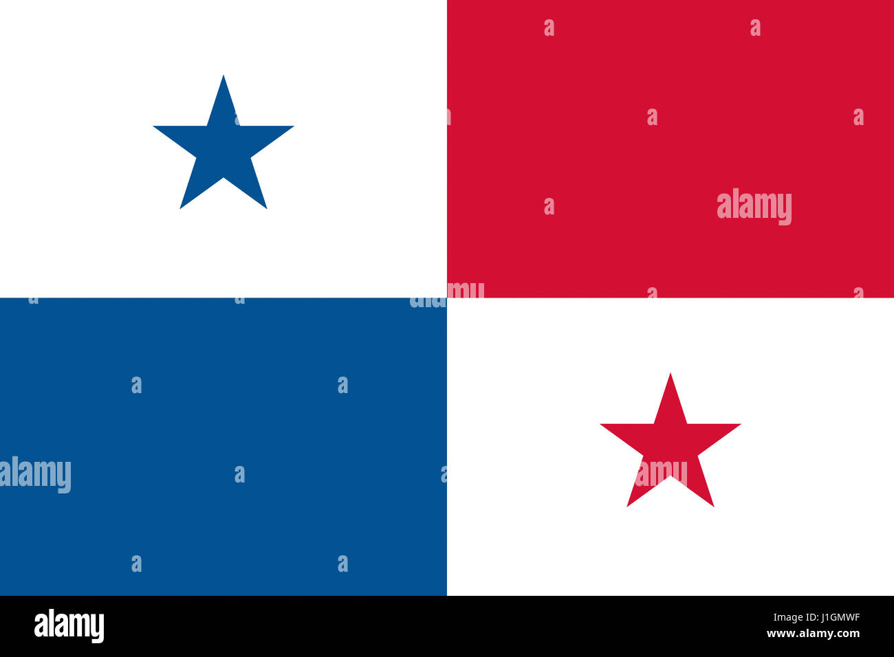 Illustration of the flag of Panama Stock Photo