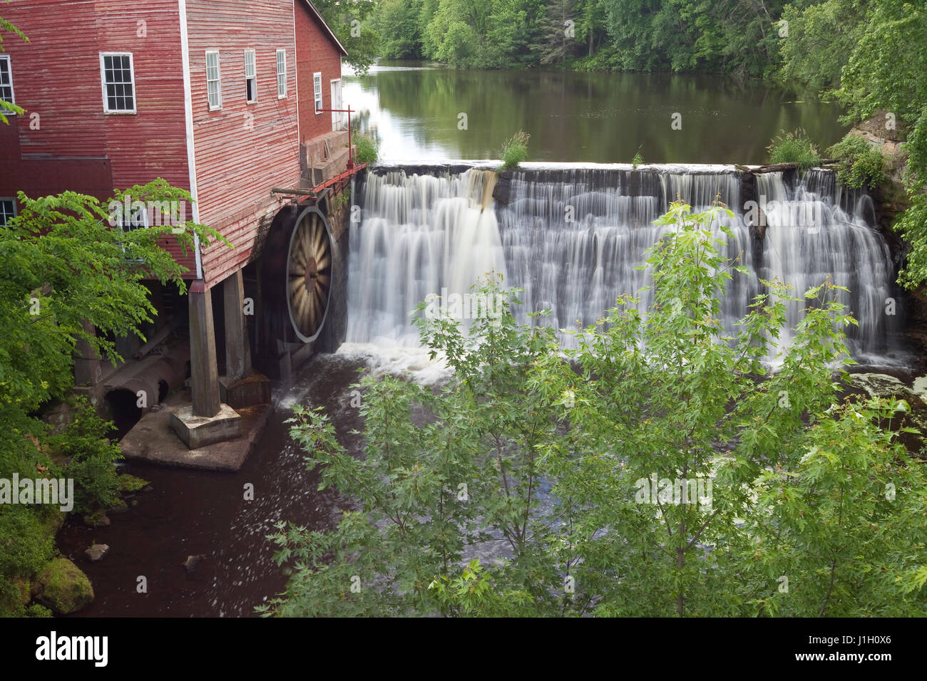 Grist Mill With Dam Stock Photo Alamy