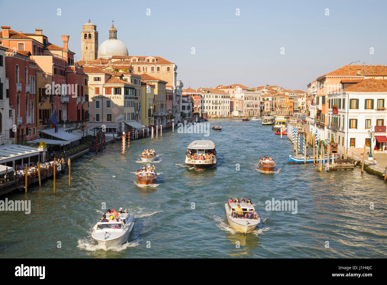 Grand Canal from Ponte degli Scalzi, Venice, Veneto, Italy Stock Photo