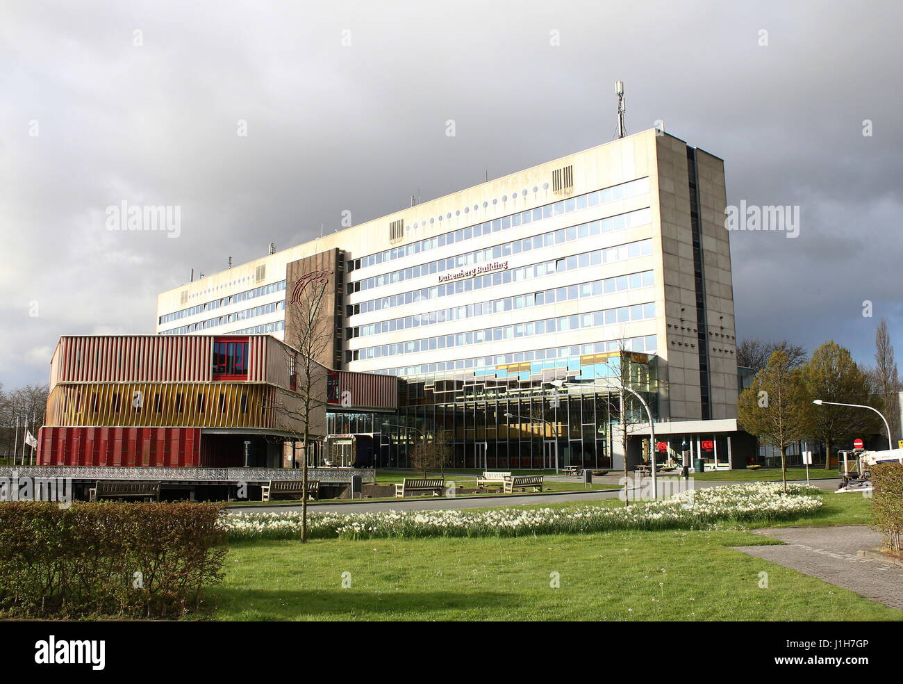 Duisenberg Building, seat of the Faculty of Economics and Business at Zernike University campus, Groningen, The Netherlands Stock Photo