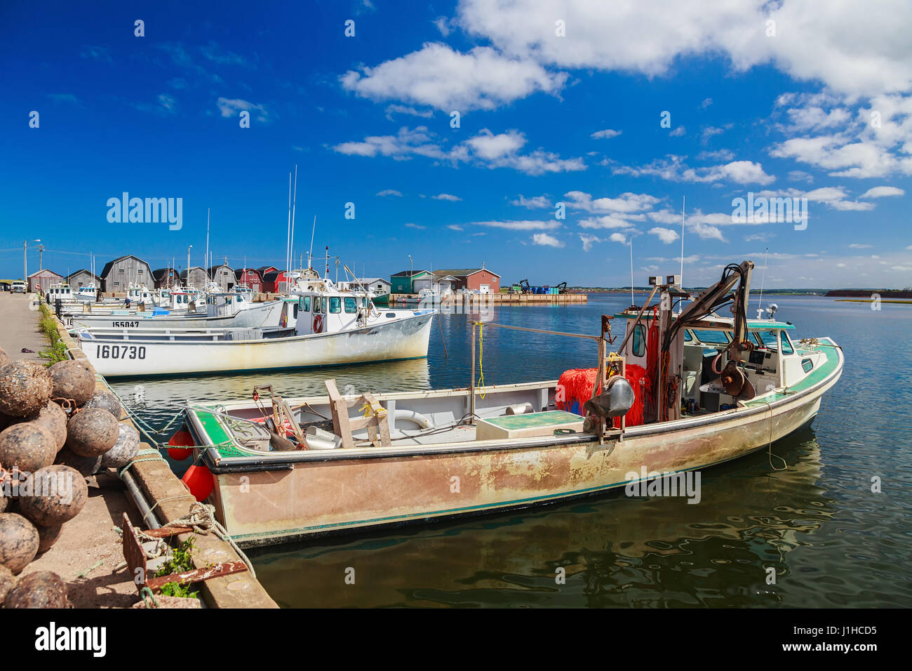 Commercial fishing boats at the wharf in Malpaque, Prince Edeward