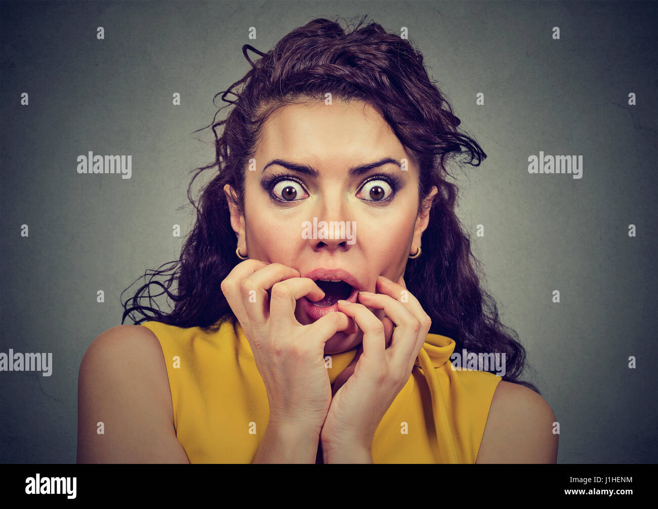 Scared female face hi res stock photography and images Alamy Scared female face hi res stock photography and images Alamy