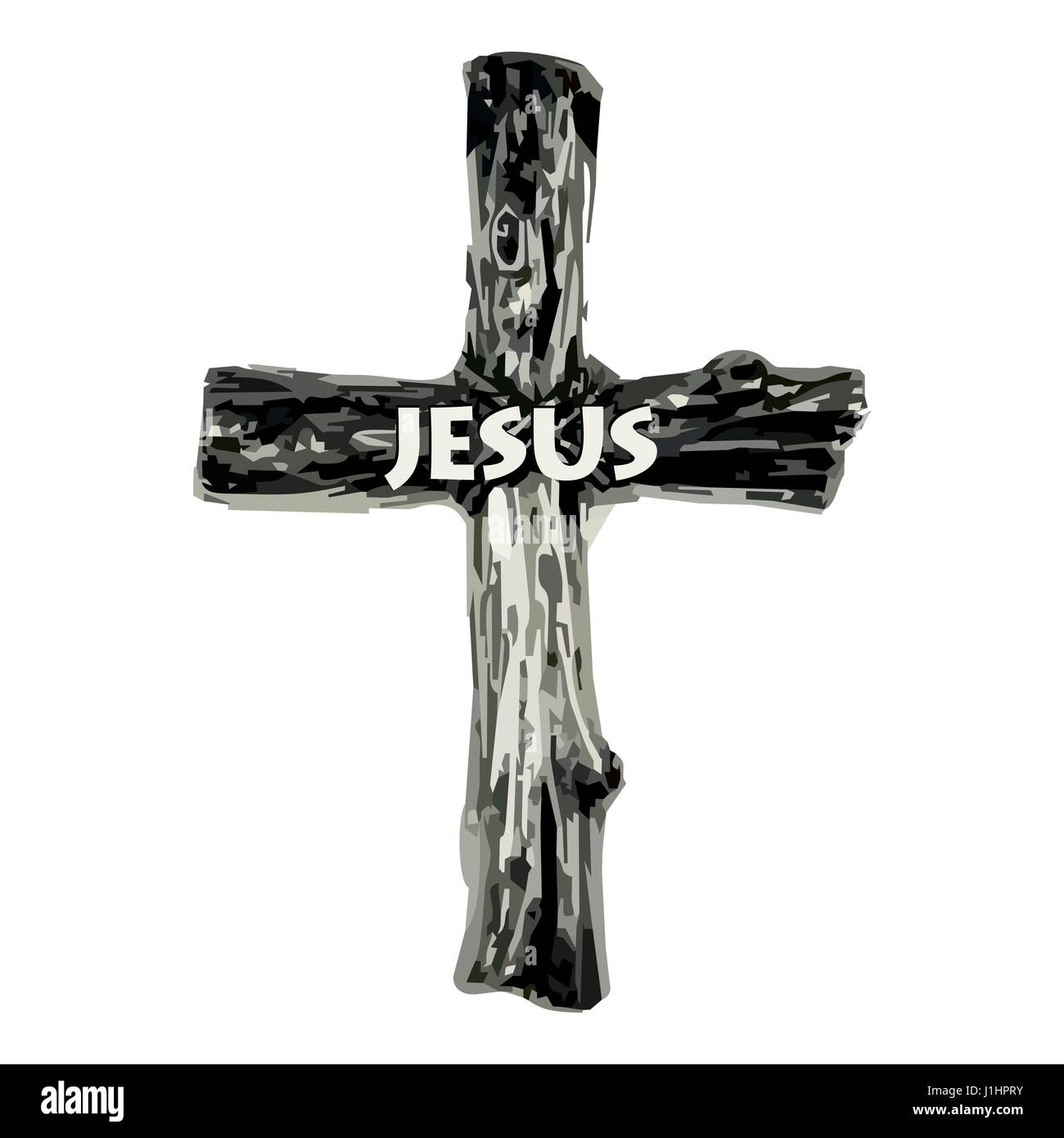 Christian print. Wooden cross of Jesus Christ Stock Vector Image & Art