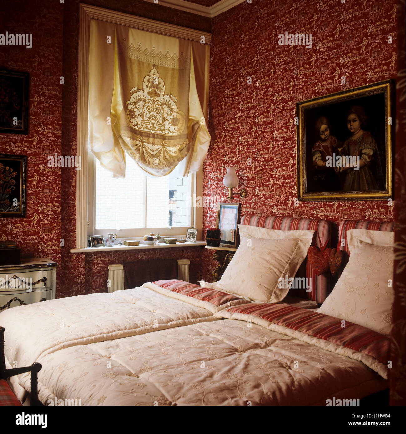 Opulent victorian style bedroom. Stock Photo
