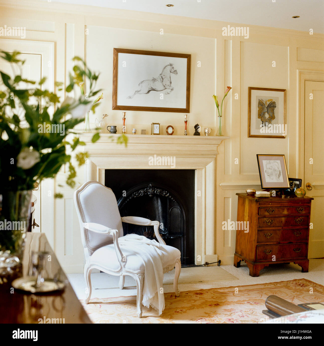 Chair by fireplace hires stock photography and images Alamy