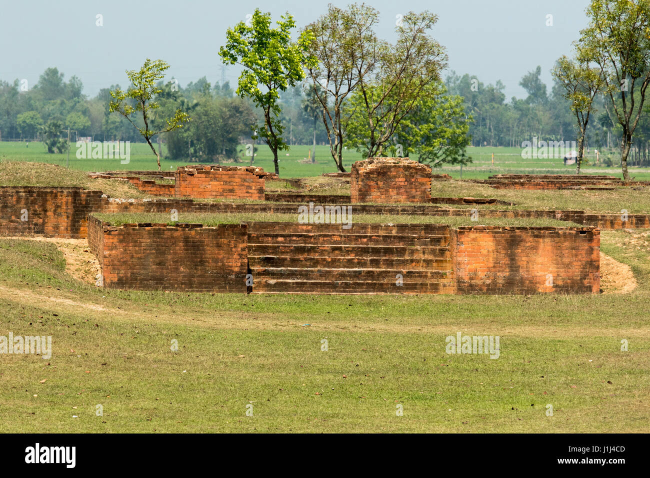 Vasu Vihara or Vasu Vihar is one of the famous archaeological site in Bnagladesh. Locally is popular by the name Narapatir Dhap. Bogra, Bangladesh Stock Photo