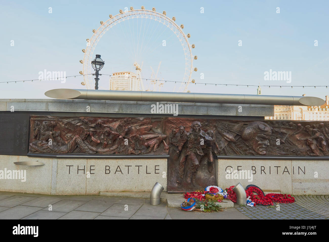 Bronze Battle of Britain monument by Paul day, Victoria Embankment, London, England Stock Photo