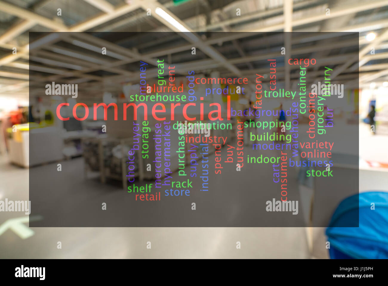 Warehouse or storehouse with blur background Stock Photo - Alamy