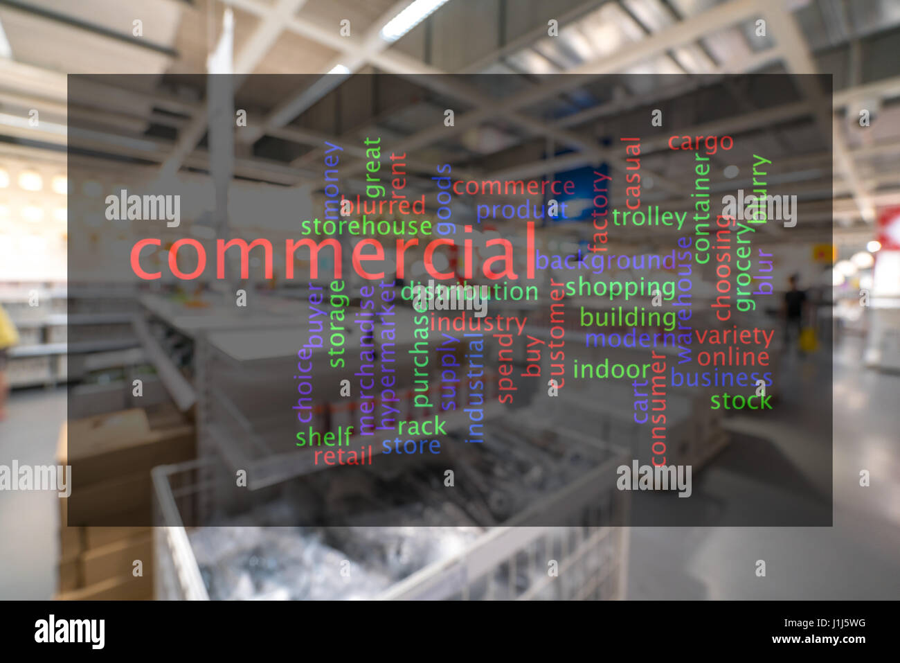 Warehouse or storehouse with blur background Stock Photo - Alamy