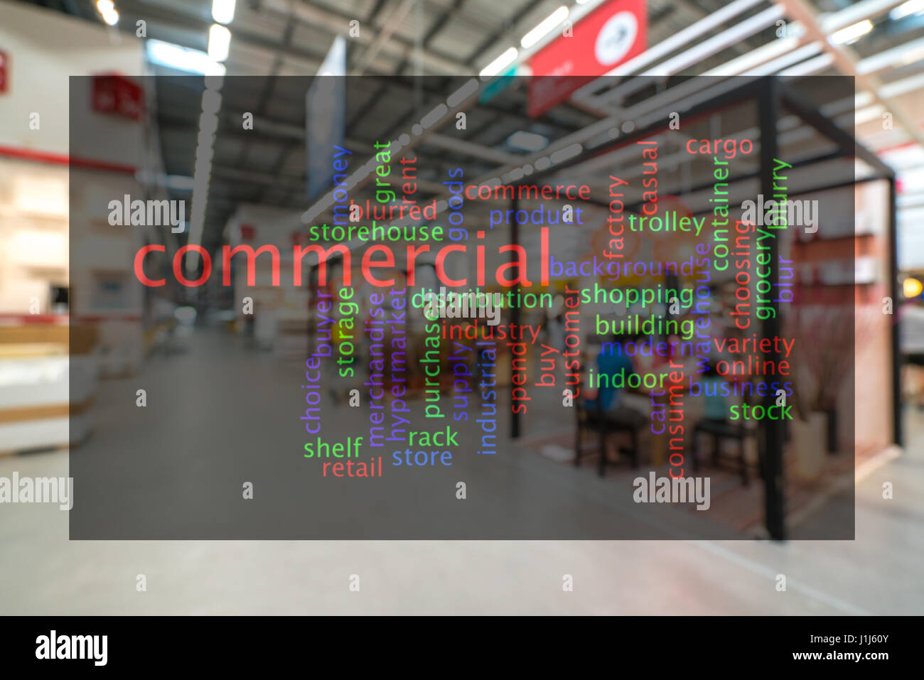 Warehouse or storehouse with blur background Stock Photo - Alamy