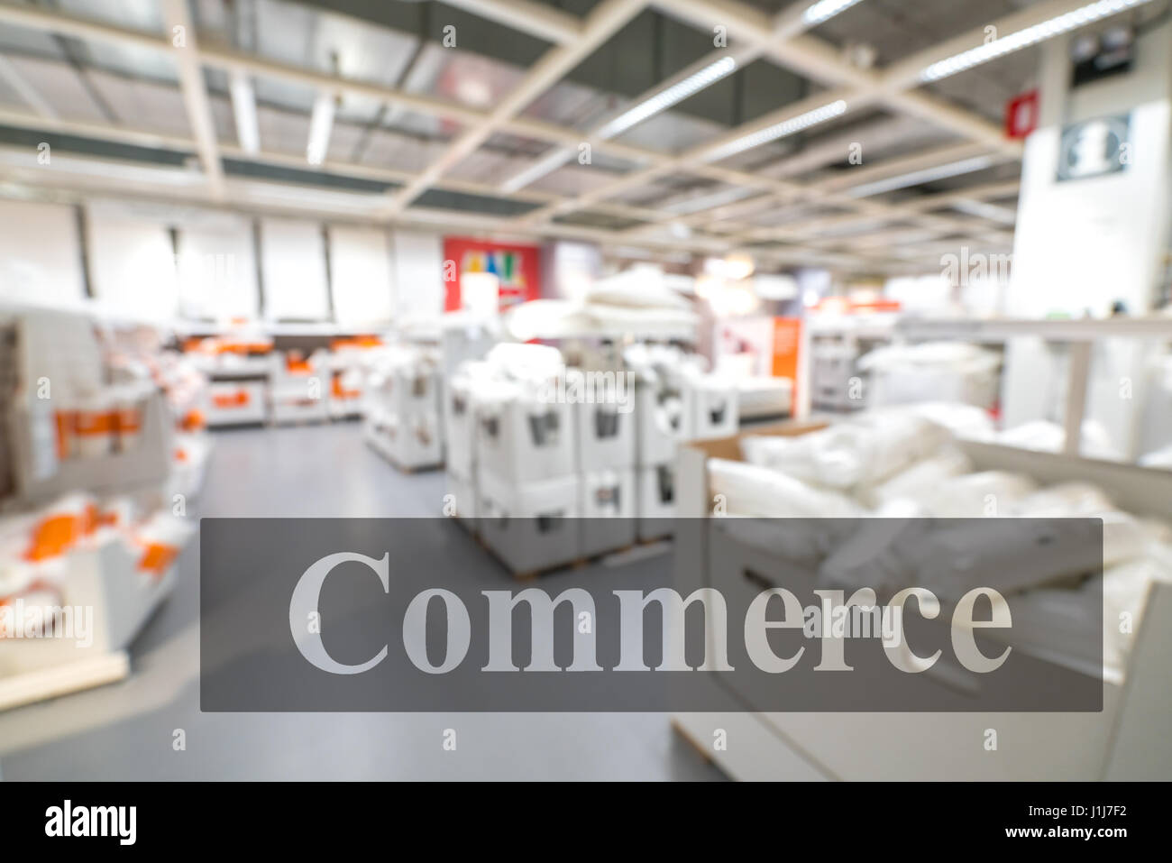 Warehouse or storehouse with blur background Stock Photo - Alamy