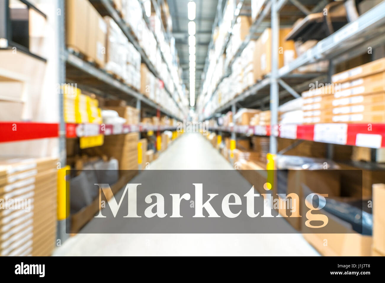 Warehouse or storehouse with blur background Stock Photo - Alamy