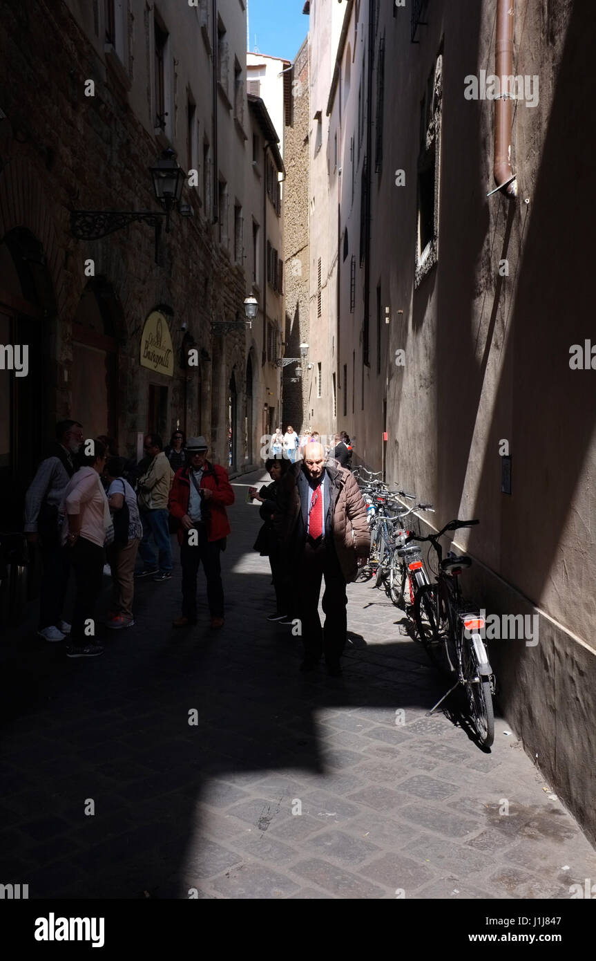 An old man in Florence, Italy Stock Photo
